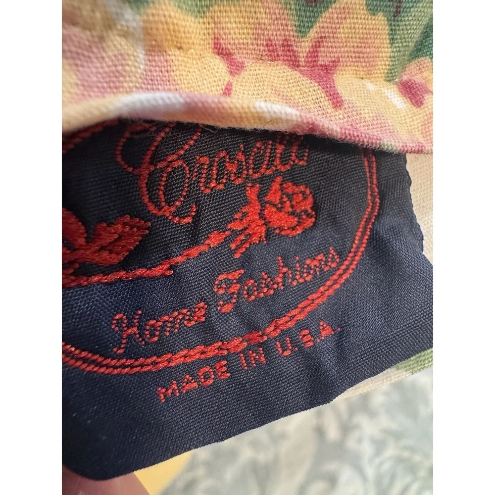 Croscill PRINCESS FLORAL Yellow Striped Pearl Comforter Queen King Sham Set FLAW